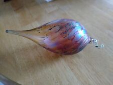 Beautiful, Colorful tear drop shaped hand blown glass for hanging picture