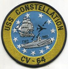 CV-64 CVA-64 USS CONSTELLATION US NAVY AIRCRAFT CARRIER Jacket Patch .5