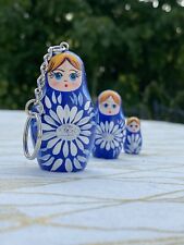 Traditional Matryoshka Russian Nesting Dolls Keychain picture