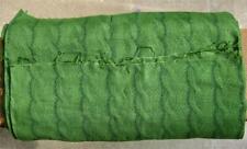 vintage 2 YD LINEN WOOL Blend FABRIC unused clever CABLE Stitch PRINT Pine Green picture