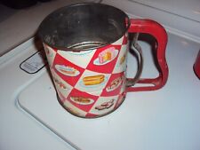 Colorful Vintage Antique Androck Hand Sift 1950s Flour Sifter picture