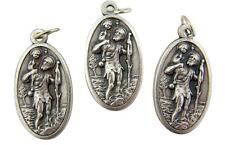 MRT Lot Of 3 St Christopher Medal Silver Tone Metal Pendant Travel Protection 1