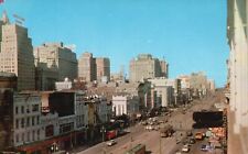 Postcard LA New Orleans Canal Street & Skyline 1954 Chrome Vintage PC H755 picture