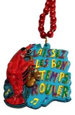 Crawfish Sax Laissez Les Bon Temps Rouler Mardi Gras Beads Party Favor Necklace picture