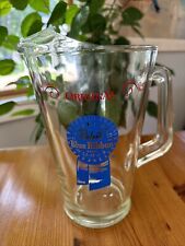 Vintage Original Pabst Blue Ribbon PBR Beer Heavy Glass Pitcher RARE picture