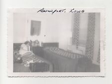 VTG 1950s Young Woman in Hotel Bed Photo 5x4 Black/White Davenport Iowa picture