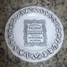 VTG Adams England ABC Advertising Plate CURRIER & IVES Lithographer 6” *READ* picture