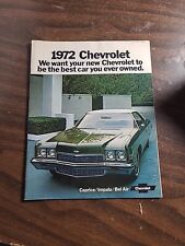 5---1972 Chevy Caprice Impala Bel Air sales brochure dealer  20 page---5 COPIES  picture