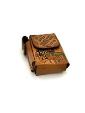 leather cigarette case Hand Painted Bolivia picture