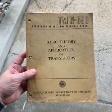 Vintage TM 11-690 Basic Theory and Application of Transistors, 1959 Used picture