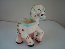 Vintage Baby Pony Planter with Blue Ribbon - Glossy Ceramic MCM picture