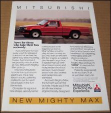 1987 Mitsubishi Mighty Max Print Ad Car Truck Auto Advertisement Vintage Pickup picture