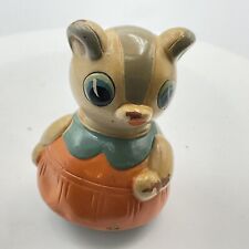 Vitg Wooden? Painted Anthropomorphic Kitten Cat Pencil Sharpener Rounded Bottom picture
