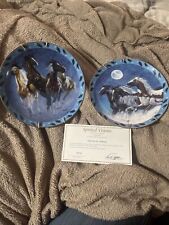 Danbury Mint Collectible Horse Plate Features 2 Vtg 8