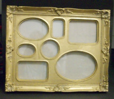 VINTAGE ORNATE PLASTIC PICTURE FRAME MULTIPLE WINDOWS FOR PICS picture