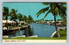 Pompano Beach FL, Lighthouse Point Residences, Florida c1968 Vintage Postcard picture