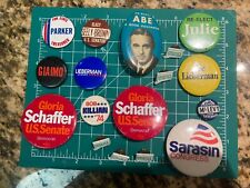 Large Lot of Vintage  Connecticut Campaign Political Buttons from State of CT picture