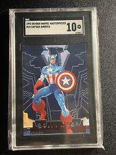 1993 SKYBOX Marvel Masterpieces #15 Captain America SGC 10 GEM MINT picture