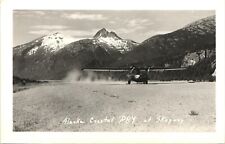 ALASKA PATROL BOMBER PBY original real photo postcard rppc SKAGWAY AK 1940s picture