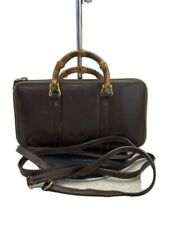 GUCCI GG Authentic Shoulder Bag Leather Brown Bamboo Handle S0711 picture