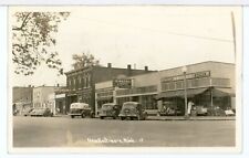 RPPC - 1947 - New Baltimore, Michigan Main Street, Vintage Autos Postcard picture