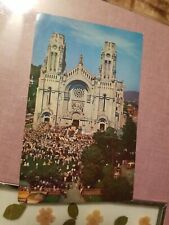 Postcard Pilgrims at Shrine July 26th Ste Anne Beaupre Quebec Canada Unposted picture