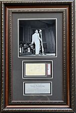 Louie Armstrong d.1971 (Jazz legend) signed custom framed display-PSA picture