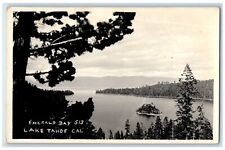 c1920's Mystic Isle Nature Emerald Bay View Lake Tahoe CA RPPC Photo Postcard picture