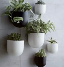 2 West Elm Handcrafted Ceramic Wallscape Planters  - 4.3 X 4.3 X 4.3” (NEW) picture