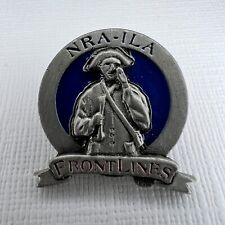 Vintage Lapel Pin Collectible NRA-ILA Frontlines Soldier Solid Pewter Jacket Tac picture