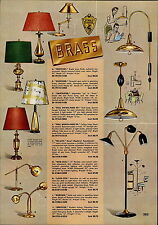 1955 PAPER AD 4 PG Stnola Lamps Lamp Mid Century Modern Duo Flex Brass COLOR picture