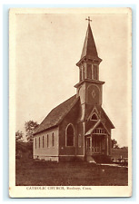1921 Catholic Church Exterior View Roxbury CT - Posted picture