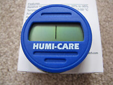 Humi-Care Blue Round Digital Hygrometer for Cigar Humidors - New picture