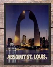 1996 Absolut St. Louis Arch With Vodka Bottle Shape Framed Vintage Print Ad picture