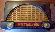 Philco Transitone 5 Tube Radio 51-532 Bakelite Cabinet Veg Antique 1950s AS IS picture