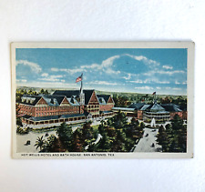Hot Wells Hotel and Bath House San Antonio Laredo Texas Vintage Postcard U picture