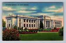 St Louis MO- Missouri, Jefferson Memorial, Antique, Vintage c1942 Postcard picture