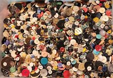 Lot of 14+ lbs Antique & Vintage Buttons Glass Metal Bakelite Celluloid Sewing picture