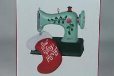 Hallmark 'Sew Very Merry' Sewing Machine W/Stocking 2023 Ornament New In Box picture