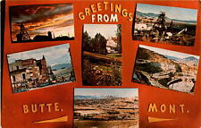 Butte, Montana, mining history. Postcard picture