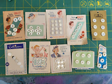 10 Mother Pearl original cards buttons 68 total excel condition diminutive small picture