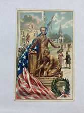 Postcard Abraham Lincoln Birthday Emancipation of Slaves Tuck Damaged As Is picture
