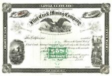 Flint Creek Mining Co. - Coin Vignettes - Unissued Montana Stock Certificate - M picture