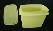 Vintage Tupperware Shelf Saver Storage Container Yellow 1243-7 with Lid 1244-7 picture