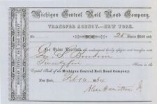 Michigan Central Rail Road Co. Signed by Alexander Hamilton Jr. - Stock Transfer picture