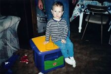 Original Photo 4x6 Boy on Lego Table H117 #334 picture