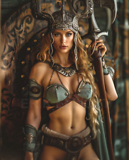 16x20 Signed Photo ART PRINT Strong Sexy Viking Woman Warrior Photograph Picture picture