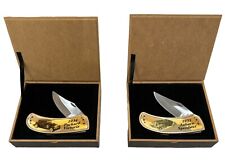 Vintage National Motors Museum Pocket Knives In Individual Display Cases picture