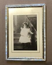 VINTAGE EARLY 1900's PEOPLE SMALL GIRL PHOTO FRAMED AND MATTED    2A picture