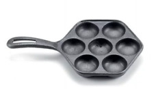 Vintage Cast Iron 7 Aebleskiver Danish Pastry Biscuit Pan Nicely Seasoned picture